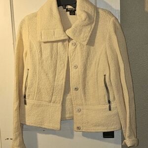100% Wool Jacket - Off White/Cream